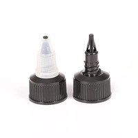 Bouchon de buse torsadé noir 20mm 24mm 28mm bouteille 20-410 24-410 28-410 capuchon de bec de traitement de finition de cou