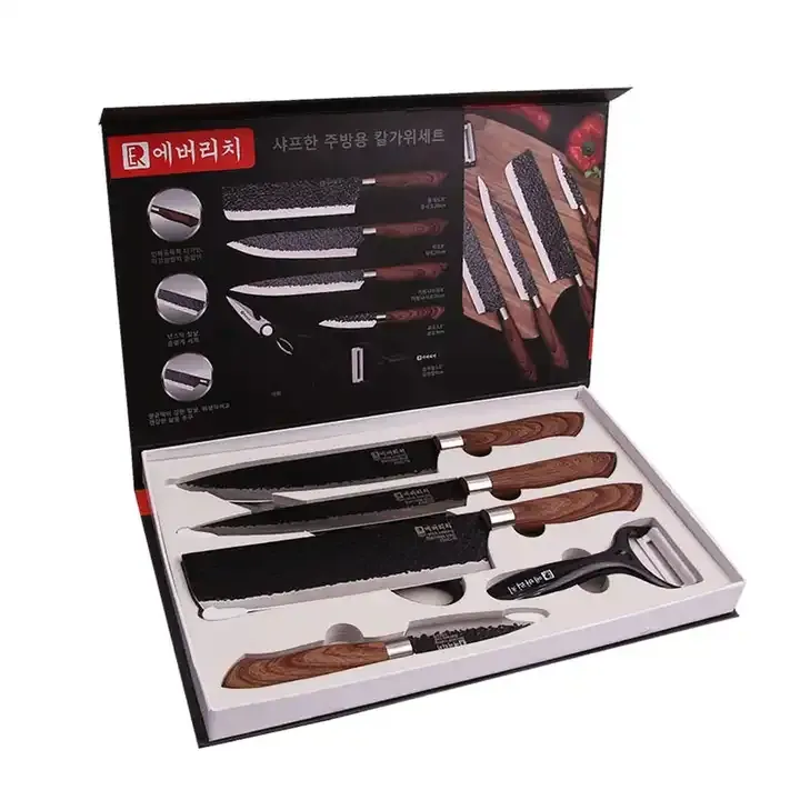 Набор кованых кухонных ножей, лучший профессиональный набор ножей для резки шеф-повара