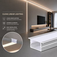 Nouvelle Arrivée Profilé LED en Aluminium Étanche à Encastrer pour Plafond, Canal de Bande LED Encastrée pour Éclairage de Cloisons Sèches