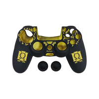 Coque en silicone souple gravée au laser de qualité supérieure, 2 pièces, protection anti-poussière pour manettes, motif vibrant pour manette PS4 DualSense