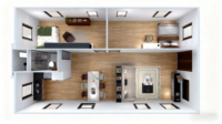 Maison conteneur extensible de 20 pieds pour villa/appartement/hôtel/salon, avec cuisine et salle de bain, design moderne, respirante, module rapide