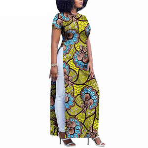 Vêtements africains imprimés Yibaoli pour femmes, <span class=keywords><strong>en</strong></span> coton ciré Ankara, robes longues - Product Image 5