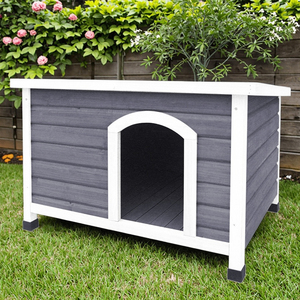 Cuccia per Cani in Legno di Abete, Impermeabile, da Esterno, con Base Rialzata e Vassoio Rimovibile per Facile Pulizia - Product Image 3