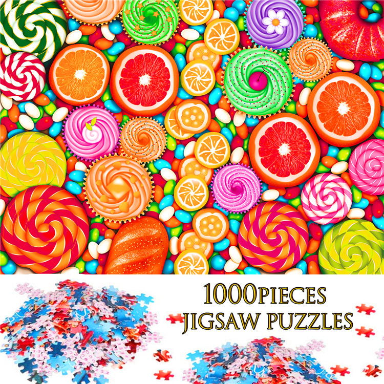 Puzzle di caramelle colorate