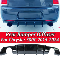 Diffuseur de pare-chocs arrière, lèvre de spoiler, séparateur pour Chrysler 2015-2024, aspect carbone noir brillant, haute qualité, kit carrosserie facile à installer