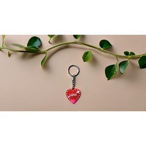 Heart Design Plastic Metal <b>Keychain</b> for Cars & Bikes for <b>Personalized</b> Styling - Product Image 3