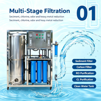 Système de purification d'eau par osmose inverse compact NUO VISTA 250LPH entièrement en acier inoxydable 304 pour les magasins de boissons