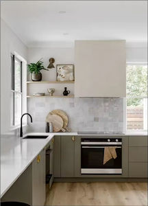 Vermonhouzz Cucina Moderna Bicolore Personalizzata, <span class=keywords><strong>Mobile</strong></span> da Cucina Scandinavo a L con <span class=keywords><strong>Forno</strong></span> Integrato - Product Image 3