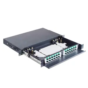 KEXINT Factory Price Good Quality 24 48 Port 1U Used In 19 Inch Cabinet Rack Mounted Fiber Optic Patch Panel ODF