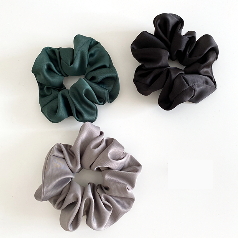 Шелковая эластичная резинка для волос, Мягкая атласная резинка для волос, полиэфирное кольцо для волос, много цветов в наличии