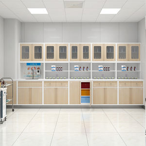خزائن عرض طبية مخصصة بالجملة من UKEN، حديثة ومتينة وسهلة التنظيف، أثاث خزائن للصيدليات والمستشفيات مصنوعة من الفولاذ المقاوم للصدأ - Product Image 1