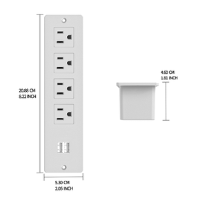 Đồ Nội Thất Lõm Power Strip Với Cổng USB-A Flush Núi Bàn Ổ Cắm Hội Nghị Bàn Lõm Ổ Cắm Điện Với <span class=keywords><strong>4</strong></span> Ổ Cắm - Product Image 2