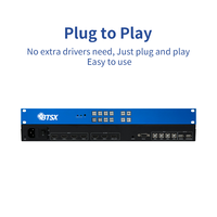 Multivisor KVM Bitvisus 4K60 HDMI2.0 con 4 Entradas, 3 Salidas, Ratón y Teclado USB, RS232, Metálico