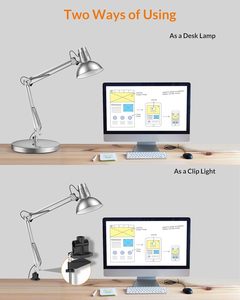 Adjustable Goose Neck Architect <b>Table</b> Lamp Swing Arm Desk Lamp with <b>Clamp</b>, Eye-Caring Reading Lamp for Nail Art and Salong - Product Image 3