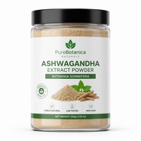 Poudre d'extrait de racine d'Ashwagandha naturelle à base de plantes, 5% 10% Withanolides, qualité alimentaire, extraction par eau/éthanol