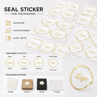 Étiquettes autocollantes personnalisées en feuille d'or transparente, autocollants en vinyle transparent, autocollants étanches à forte adhérence, scellés d'emballage personnalisés avec logo