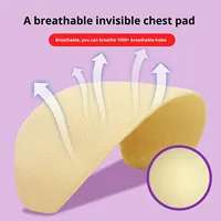 Coussinets de soutien-gorge adhésifs en coton brossé, effet nuage, sans couture, respirants, push-up, pour robe de mariée ou camisole sans bretelles