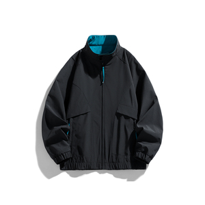 Chaqueta con cuello alto y logotipo personalizado para hombre, a prueba de viento y agua, para exteriores, informal de negocios, chaqueta ejecutiva de alta gama - Product Image 1