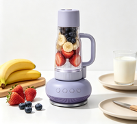 Mixeur personnel portable avec couvercle anti-fuite, pour smoothies, compatible porte-gobelet, presse-agrumes électrique pour les voyages, la salle de sport, la maison et les camping-cars