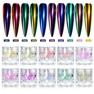 Poudre à ongles caméléon macaron de qualité supérieure, poudre pigmentée néon aurore bicolore pour la décoration des ongles DIY, salon de manucure, vente en gros - Product Image 2