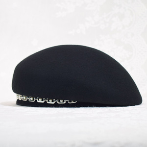 Béret en laine pour femmes et dames, chapeau élégant avec bijoux, chapeaux élégants, nouvelle collection <span class=keywords><strong>2022</strong></span> - Product Image 3