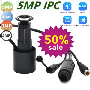 5MP HD kapı göz deliği H.265 1.66mm geniş açı 180 derece CCTV ağ Mini Peephole POE kapı IP kamera P2P ses mikrofon 1920P