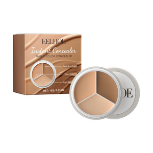 Crème de <span class=keywords><strong>contour</strong></span>-<span class=keywords><strong>Palette</strong></span> de correcteurs tricolores-Convient aux femmes pour couvrir les marques d'acné et les cernes - Product Image 1
