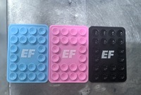 Étui de téléphone portable en silicone Design C avec ventouse, support à forte adhérence pour selfies et vidéos, couleur personnalisable, impression de logo personnalisable