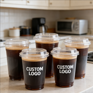 Gobelets en plastique PP personnalisés de 16 oz avec logo imprimé UV, diamètre de 90 mm, pour usage en cuisine - Product Image 1
