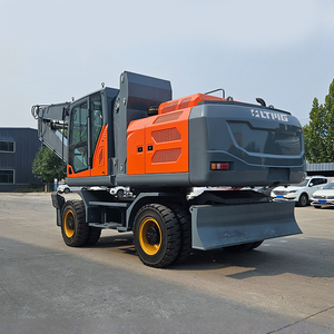 <span class=keywords><strong>Cabine</strong></span> de levage bras de flèche plus long hydraulique actionnant l'excavatrice sur pneus 21ton avec Orange peel grappin - Product Image 4