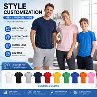 T-shirt en modal rafraîchissant 200g avec logo personnalisé pour hommes, femmes et enfants, OEM, tailles S-8XL, uni, doux, respirant, pour équipes et familles, fabricant