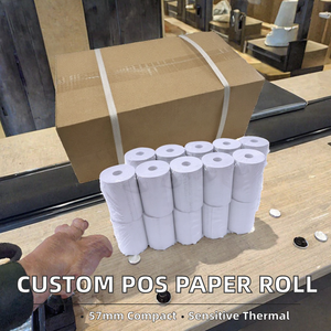Rollo de Papel Térmico para Fax Impreso Personalizado de Fábrica, 57 mm, 48 g/m², Beijing Sin Marca, para Caja Registradora - Product Image 2