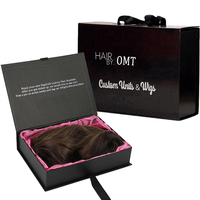 OMT — boîte ondulé pour perruques pour enfants, accessoires d'extensions de cheveux, emballage à mèches, promotion faible quantité minimale de commande mc