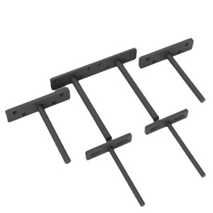 Support mural flottant en acier au carbone en forme de T pour planches de bois, quincaillerie dissimulée pour étagères - Product Image 3