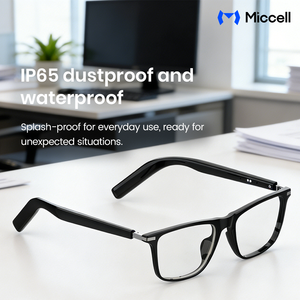 Lunettes intelligentes Miccell IP65, étanches à <span class=keywords><strong>la</strong></span> poussière et à l'eau, <span class=keywords><strong>musique</strong></span> immersive 6H, haut-parleurs stéréo 0815, port confortable toute <span class=keywords><strong>la</strong></span> journée <span class=keywords><strong>pour</strong></span> un usage quotidien - Product Image 1