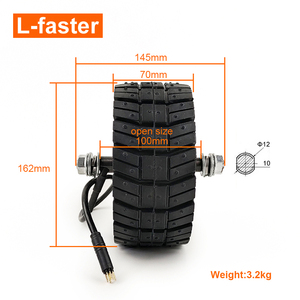 Tự Làm 36V 700W 6.5 Inch Rắn Lốp Điện Cắm Trại Giỏ Hàng Ổ Đĩa Kép Không Chổi Than Hub Xe Đạp Điện Động Cơ Bánh Xe Với Từ Xa - Product Image 4