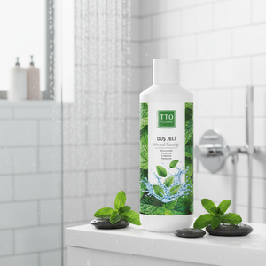 Gel Douche Fraîcheur Mentholée TTO Clinic 500ml Hydratant Nourrissant Rafraîchissant au Beurre de Cacao, Vitamine E, Niacinamide et Panthénol - Product Image 3