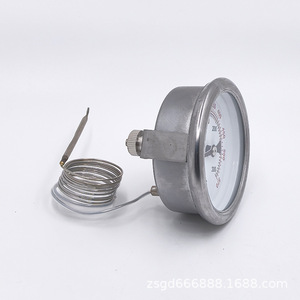 เกจวัดอุณหภูมิแบบแคปิลลารีสแตนเลส 0-300C สำหรับเตาอบไฟฟ้า เปลือกโลหะทนทาน ป้องกันอุณหภูมิเกิน - Product Image 3
