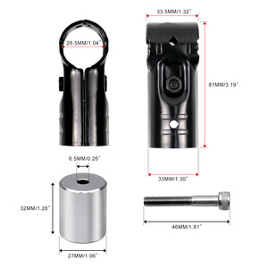 Car Roof Rack Mounting Pipe <b>28mm</b> Aluminum Iron Clamp With Bolt For Roof Mount Installation - Product Image 1