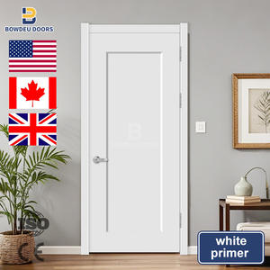 Imprimación blanca Estilo terminado Un panel Casas Interior Puerta de madera MDF interna Puerta de coctelera personalizada - Product Image 5