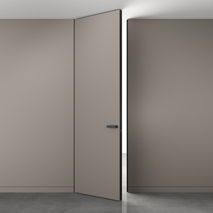 <span class=keywords><strong>Porte</strong></span> intérieure moderne en bois massif plaqué noir avec charnières dissimulées pour appartement secret - Product Image 6