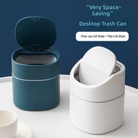 Poubelle de bureau avec couvercle à poussoir, mini poubelle, petit bac à déchets en plastique pour bureau, cuisine, fabricant OEM