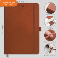 Ensemble cadeau de carnet de notes à couverture rigide en cuir PU personnalisé, reliure thermique, stylo, clé USB, logo personnalisé, papier épais, boucle magnétique
