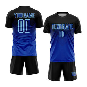 Maillots de football de club personnalisés de haute qualité, uniformes à manches courtes imprimés, kit d'équipe personnalisé, 100% polyester - Product Image 1