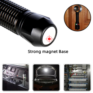 Đèn Pin Hợp Kim Nhôm <span class=keywords><strong>LED</strong></span> Tín Hiệu Đường Sắt Màu Vàng Đỏ Trắng Sạc Được Từ Tính Ba Màu Siêu Sáng Chống Nước - Product Image 4