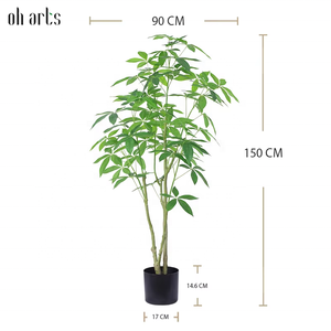 Venta caliente Planta artificial dinero árbol Zamioculcas zamiifolia Pachira <span class=keywords><strong>aquatica</strong></span> para decoración interior al aire libre - Product Image 2