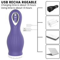 Masturbateur Électrique de Poche pour Hommes, Jouet Sexuel Masculin Étanche IPX7 avec Modes de Succion et de Rotation