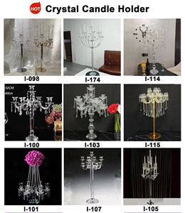 Candelabri Alti in Metallo Nero per Centrotavola Decorativi per Matrimoni ed Eventi - Product Image 5