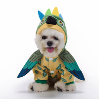 Disfraz de Loro al por Mayor para Perro, Mono de Peluche con Capucha para Halloween y Navidad, con Alas 3D y Entrepierna Abierta para Bulldog Francés y Perros Pequeños
