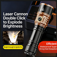 Nouvelle lampe torche haute puissance, super brillante, LED, en alliage d'aluminium, rechargeable, pour l'alpinisme, le camping, de qualité militaire, compacte